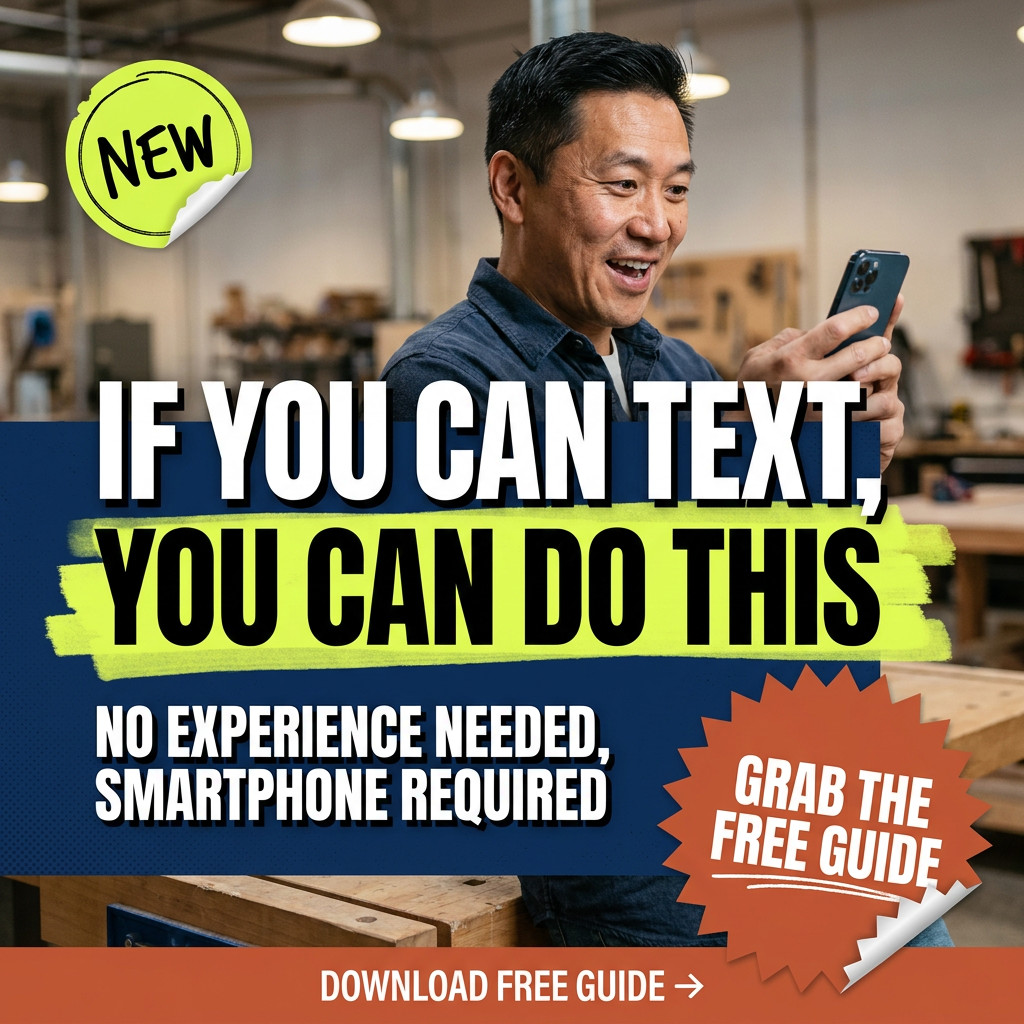 Ad creative reading If you can text, you can do this.