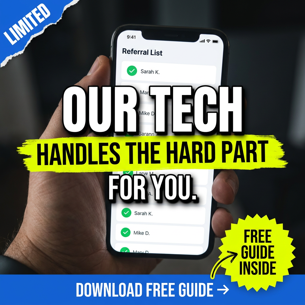 Ad creative reading Our tech handles the hard part for you.