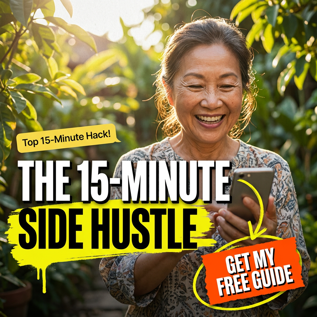 Ad creative reading The 15-Minute Side Hustle.